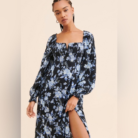 Free People Dresses & Skirts - Free People | Jaymes Midi Floral Y2K Bohemian Western Summer Leg Slit Dress